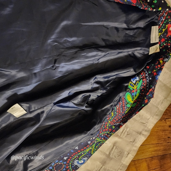 ALFRED DUNNER BOHEMIAN BLAZER JACKET WOMEN'S'S SZ 10 BLUE RED PRINT OPEN FRONT ☆ - Picture 8 of 12